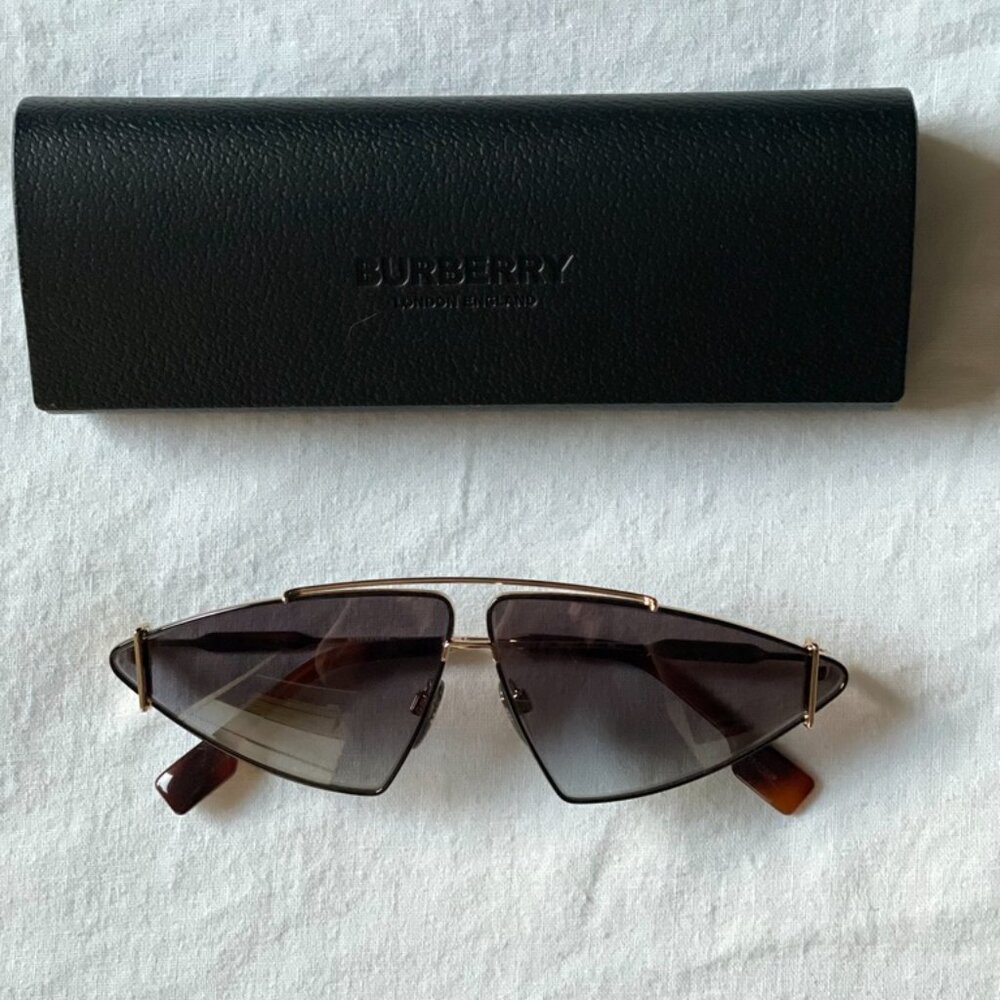 NEW Burberry BE3111 Gold Sunglasses